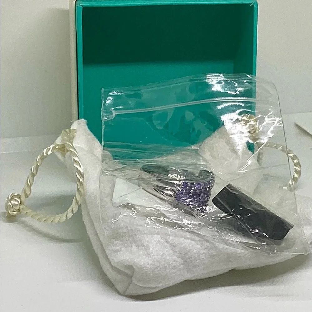 NWT! NIB! 2 ct Real Tanzanite 925 ByPass Ring Sterling Silver Sparkly